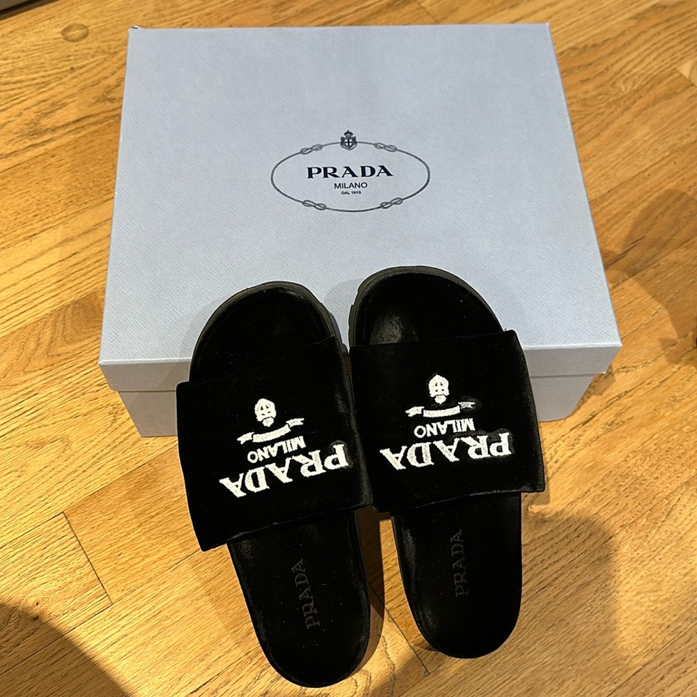 PRADA slippers. Worn only twice.